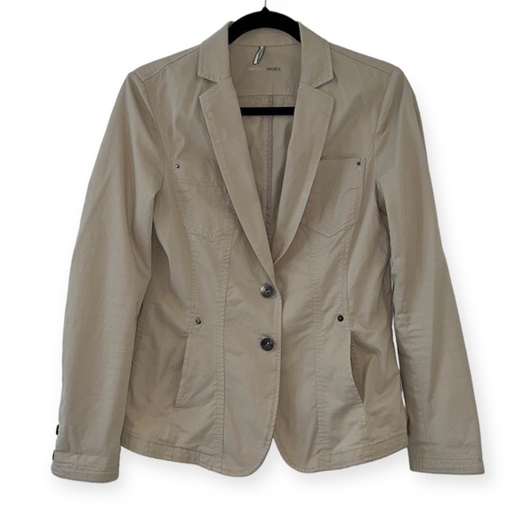 MARCCAIN Clay Single Breasted 2 button closure Lapel Colar Blazer size 8 - Picture 1 of 16